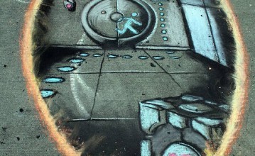 Voici une magnifique création sur un trottoir de Tacoma aux États-Unis. Elle est réalisée à la craie par James Stowe