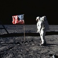 US flag on Moon  1600