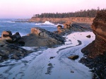 Cliffs and Sky Reflections  Coos County  Oregon 