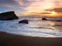 Greyhound Rock Beach  Santa Cruz County  Califor