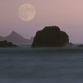 Moonset  Rockaway Beach  California   1600x1200 