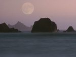 Moonset  Rockaway Beach  California   1600x1200 