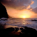Sunset on the Na Pali Coast  Hawaii   1600x1200 