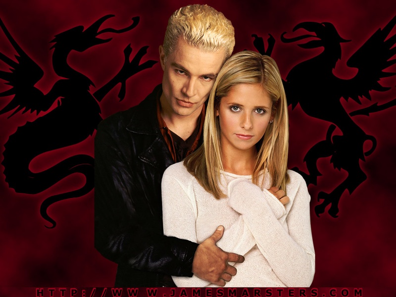 BtVS  Wallpaper  Buffy Spike Dragon Background