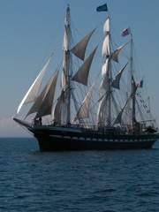 belem 4 au large de St Malo voilier 3 mats barque bateau bretagne france   ocean atlantique mer DSCN2169
