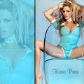 Katie Price in blue latex