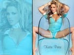 Katie Price in blue latex