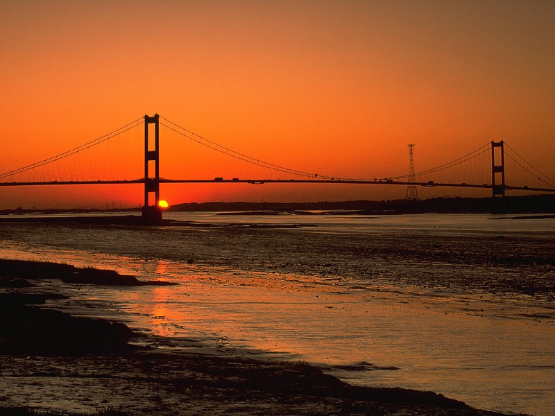 460077  Sunset Severn Bridge Avon