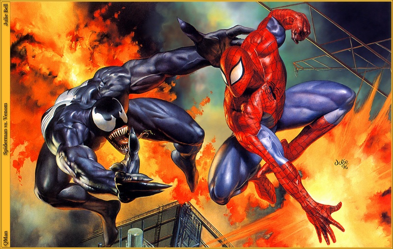 spiderman vs venom julie bell